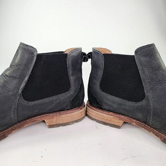 Florsheim Men's Chalet Boot US 12 M Chelsea Pull On Black Leather Plain Toe - Picture 7 of 11